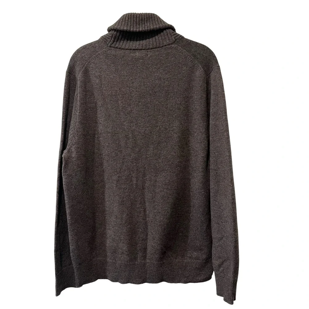J Crew Shawl Collar Sweater Men's Large‎ Brown Supersoft LambsWool Blend Preppy